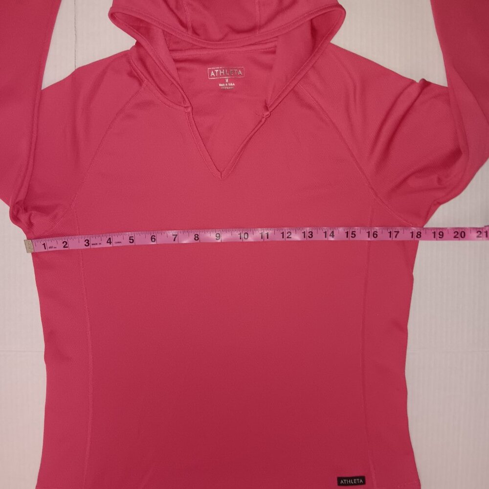 ATHLETA V-NECK CROPPED HOODIE TOP - Picture 3 of 13